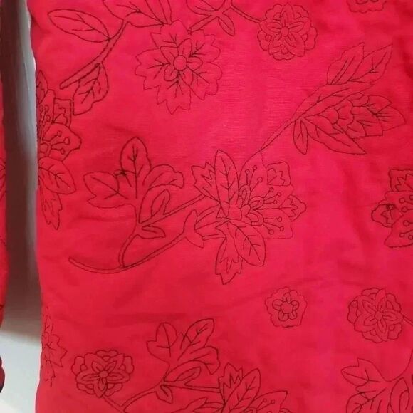 Analogy Women’s Red w/Black Embroidered Jacket - Picture 4 of 12